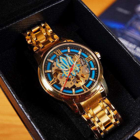 Класичний чоловічий годинник Awarder 025 Sharp Gold Blue | Зображення 5