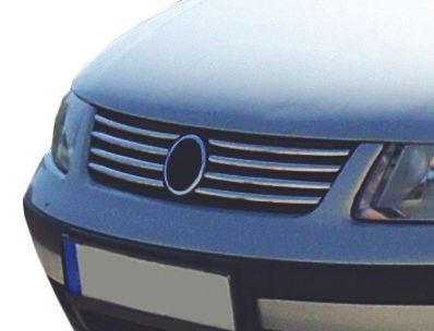 Накладки на решетку (нерж) 2001-2005, OmsaLine - Итальянская нержавейка для Volkswagen Passat B5 | Зображення 1