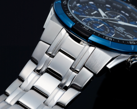 Сталеві чоловічі наручні годинники Casio оригінал Японія Edifice EFR-539D-1A2VUEF зі сталевим браслетом | Зображення 2