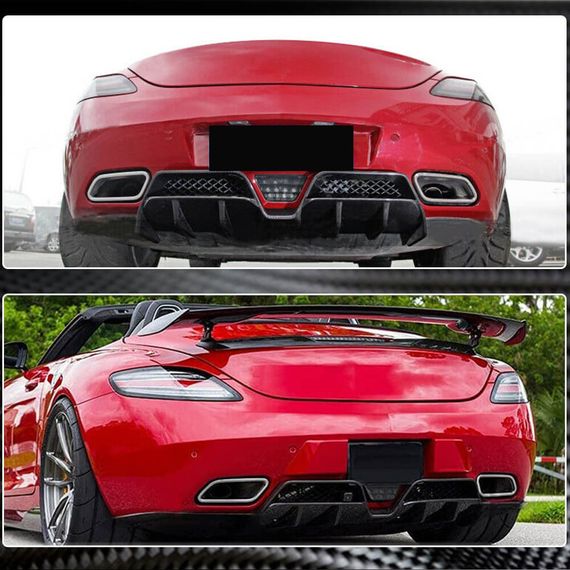 Дифузор заднього бампера (Карбон) для Mercedes SLS C197 2010-2014 рр | Зображення 3