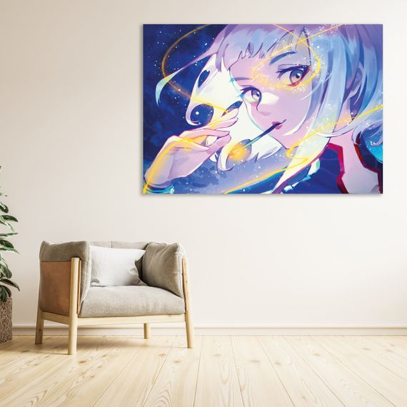 Плакат-постер з принтом Кавун Cyberpunk Edgerunners Кіберпанк Lucy Люсі, що біжать по краю, арт A4 ПЛ000748(A4) | Зображення 1