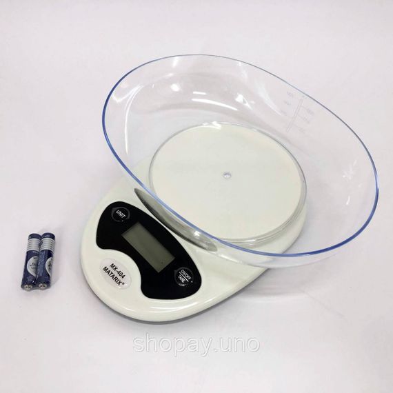 Весы кухонные Matarix MX-404 Электронные С Чашей Кухонные до 7 кг Кухонные весы для взвешивания продуктов | Зображення 6