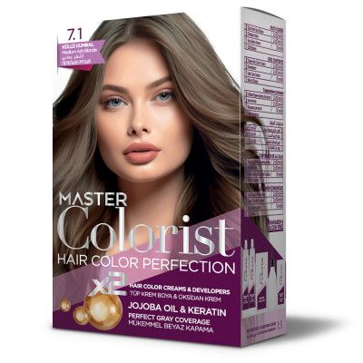 Краска для волос Master Colorist 7.1 Золо-русыйЛивеста 2x50 мл+2x50 мл+10 мл