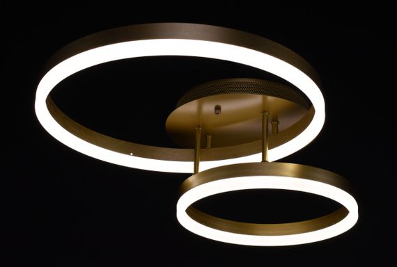 Люстра світлодіодна стельова LED світильник для квартири на стелю лед з пультом 26948 Золото 10х40х62 см. | Зображення 3