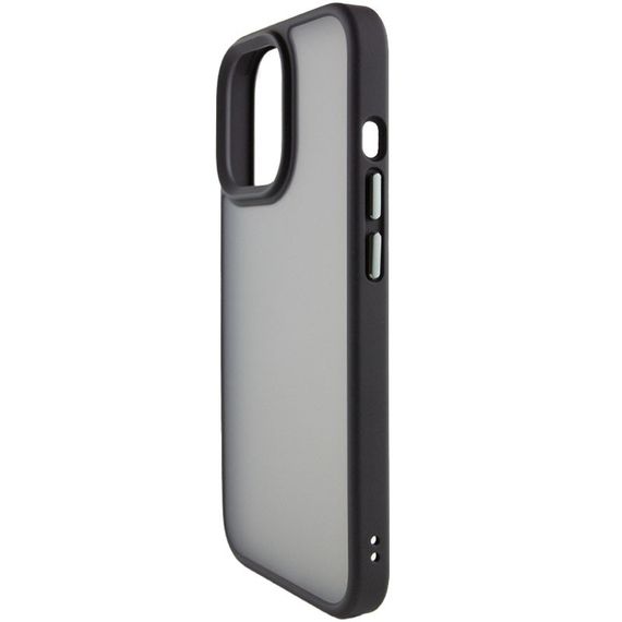 TPU+PC чехол Metal Buttons для Apple iPhone 13 Pro Max (6.7") Черный | Зображення 3