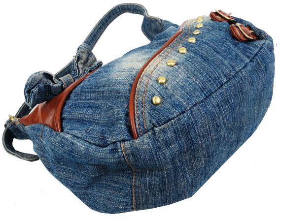 Жіноча джинсова сумка  Fashion jeans bag синя | Зображення 6