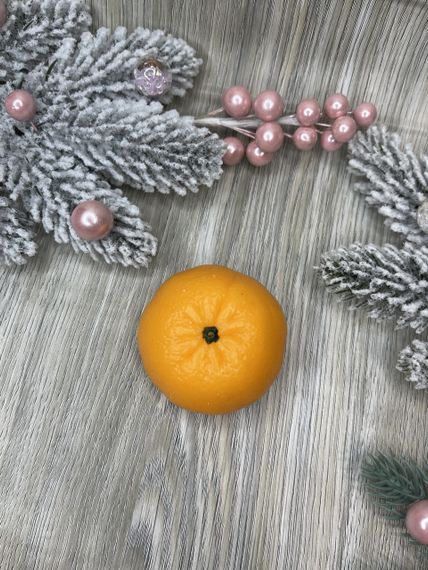 Мыло ручной работы «Мандарин» (90 г), новогодний подарок | Зображення 1