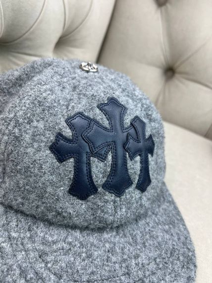 Кепка Chrome Hearts сіра кашемірова gu607 | Зображення 2