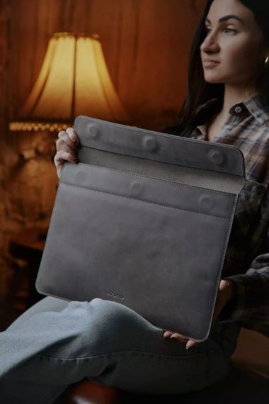 Чохол для ноутбука вінтажний Incarne Klouz MacBook Pro 13" 2016-2025 klouz-gray-vintage-pro-13 сірий | Зображення 2