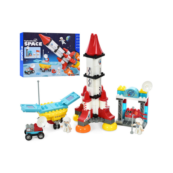 Детский конструктор "Космическая ракета" Bambi 5455 126 деталей | Зображення 1