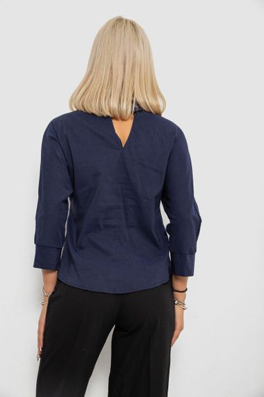 Блуза классическая, цвет синий, 230R100-4 | Зображення 3