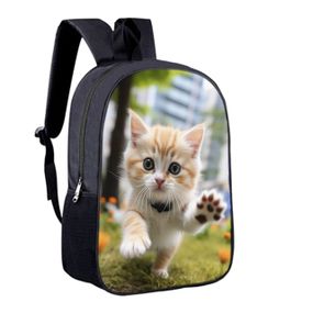 Рюкзак дитячий з котом 34х27 см, ранець міський з котиком для хлопчика, дівчинки (00483)