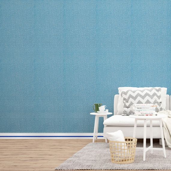 Плінтус РР самоклеючий білий з синьою смужкою 2300*70*4мм (D) SW-00001831 | Зображення 4