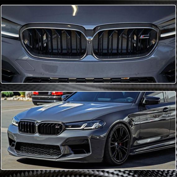 Окантовка решетки радиатора (2021-2023, Карбон) для BMW 5 серия G30/31 | Зображення 3