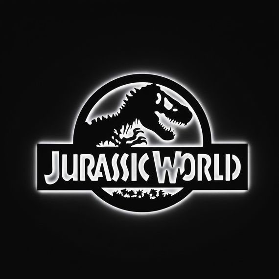 Панно декоративне картина на стіну Парк Юрського періоду LED підсвітка 16 кольорів пульт 500х329 acr-p000264 | Зображення 4