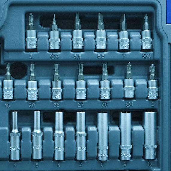 Набір інструментів професійний 1/4" і 3/8" і 1/2" 151 од. Haisser BLACK 70257 | Зображення 2