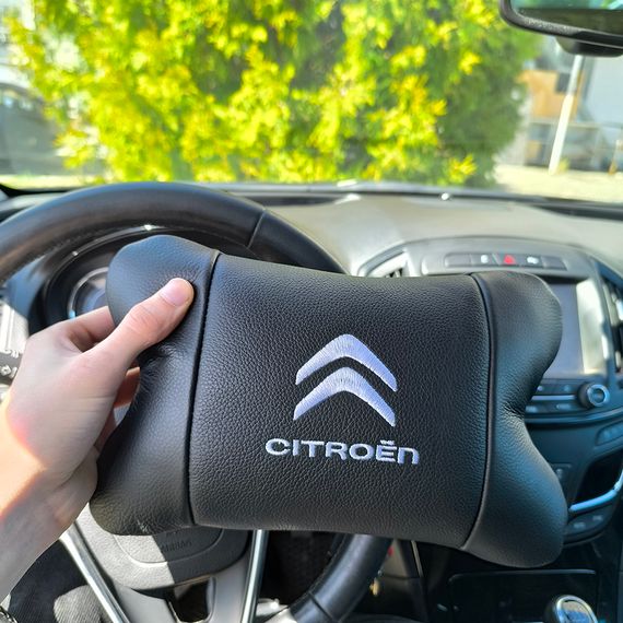 Набір шкіряних подушок Citroën з натуральної італійської шкіри + фірмовий брелок у подарунок | Зображення 2