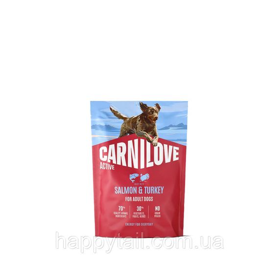 Сухий корм для собак Carnilove Active Salmon & Turkey лосось та індичка, беззерновий холістик Карнілав, 1.5 кг
