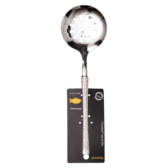 Шумівка для зняття піни з нержавіючої сталі 26.5 (см) ложка шумівка кухарська ложка для зняття пінки HP-8-50 | Зображення 2