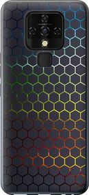 Чехол на Tecno Camon 16 SE CE7j Переливающиеся соты "498u-2398-17620"