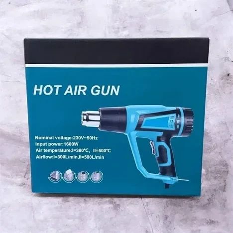 Фен промисловий Hot Air Gun 1600W 4 насадки X512 • Технічний будівельний фен для паяння, зняття фарби, нагріву і термоусадки з | Зображення 5