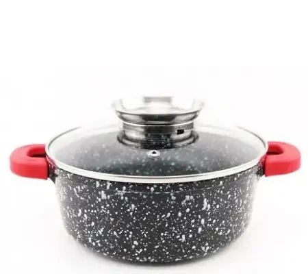 Каструля з кришкою A-Plus 1469 мармурове покриття (2.4 л – 20 см)