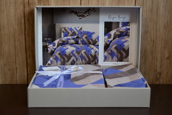 Постельное белье First Choice Homesko Ranforse семейный 160 х 220 см Rayce Beige | Зображення 1
