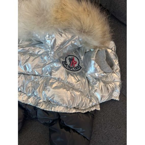 Брендовый зимний комбинезон для собак MONCLER , серебряный | Зображення 1