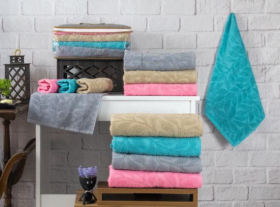 Набір рушників Zeron 128218 Туреччина 140*70  Махра Різні кольори