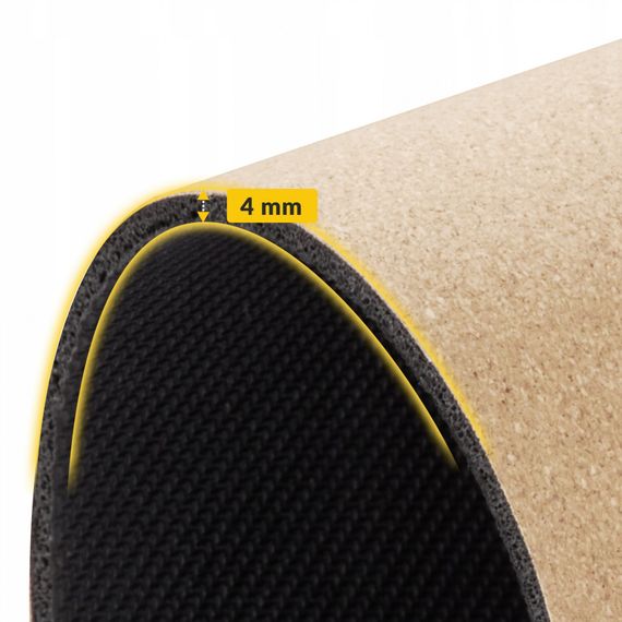 Килимок (мат) спортивний 4FIZJO Cork 183 x 61 x 0.4 см для йоги та фітнесу 4FJ0590 (P-5907739319562) | Зображення 5