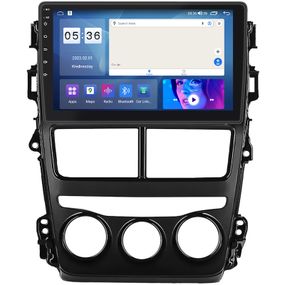 Штатна магнітола Lesko для Toyota Yaris III Рестайлинг 2 2017-2020 екран 9" 2/32Gb CarPlay 4G Wi-Fi GPS Prime