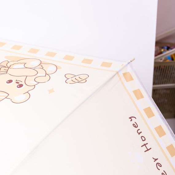 Класична дитяча парасолька-тростина напівавтомат з поліестеру міцна надійна 8 спиць діаметр 94 см Жовтий HP-23-11Y | Зображення 3