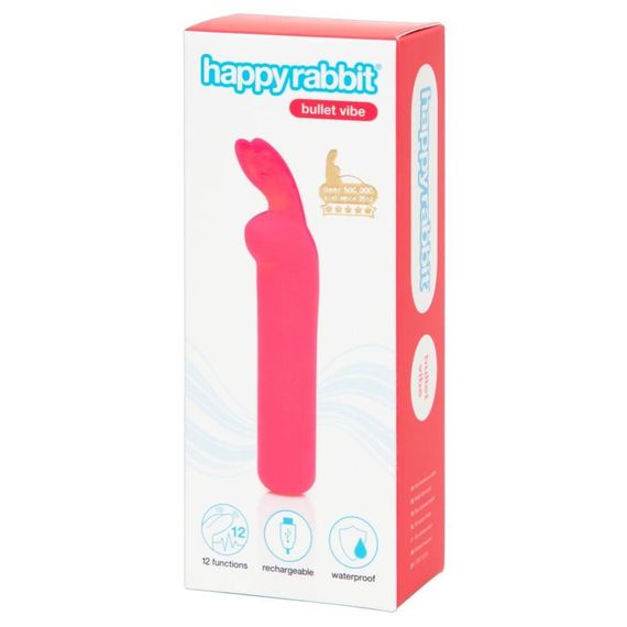 Мини вибратор Happy Rabbit Rechargeable Bullet Pink sexstyle | Зображення 4