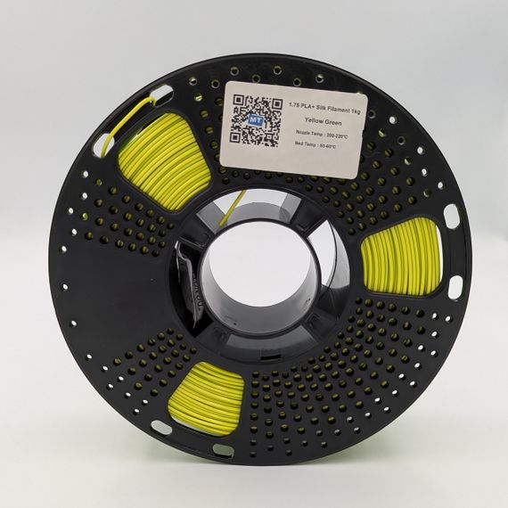 PLA+ пластик MT Filament для 3D-принтера 1.75 мм 1 кг жёлтый-зелёный (3DMT-PLA+1.75-01-YG) | Зображення 1