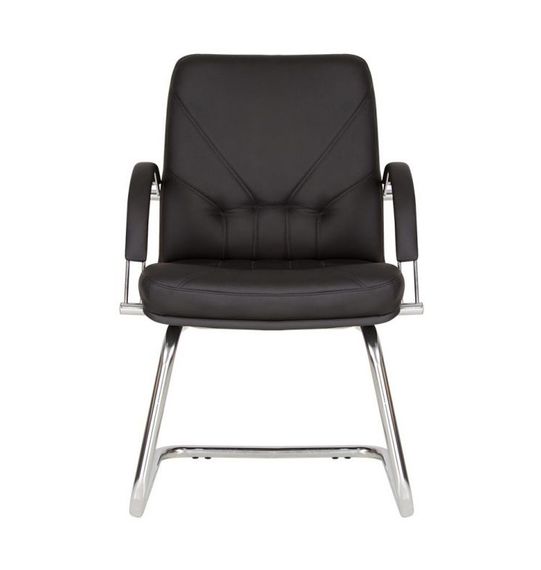 Кресло конференционное Новый Стиль Manager steel CF LB chrome Черный | Зображення 1