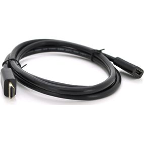Кабель мультимедийный HDMI M to HDMI F 1.5m V2.0 VEGGIEG (HF-1.5)