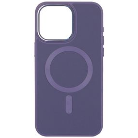 Шкіряний чохол Bonbon Leather Metal Style with MagSafe для Apple iPhone 15 Plus (6.7") Сірий / Lavender