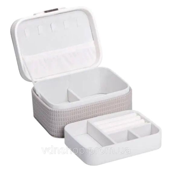 Скринька для прикрас з еко шкіри 15.5×11.5×8.5 ​​органайзер для ювелірних виробів HP-5-37BE | Зображення 2