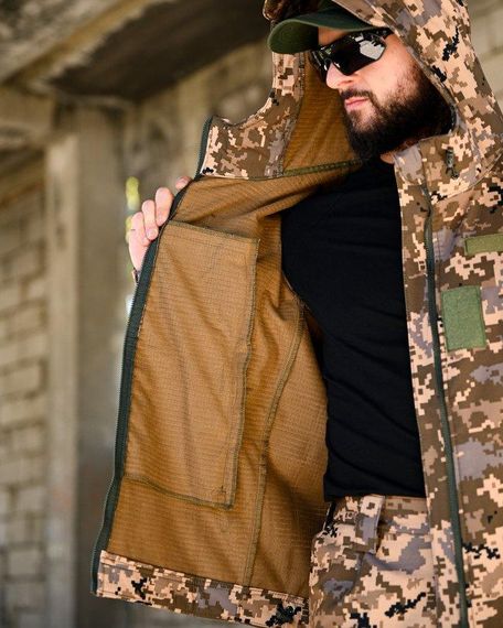 Демісезонний тактичний костюм софтшел SATELIT піксель НП4883 | Зображення 4