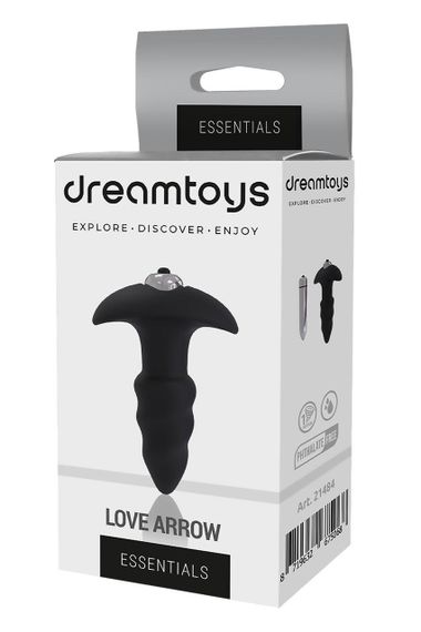 Анальна пробка з віброкулею Dream Тoys Еssentials чорна Sex Aura | Зображення 4