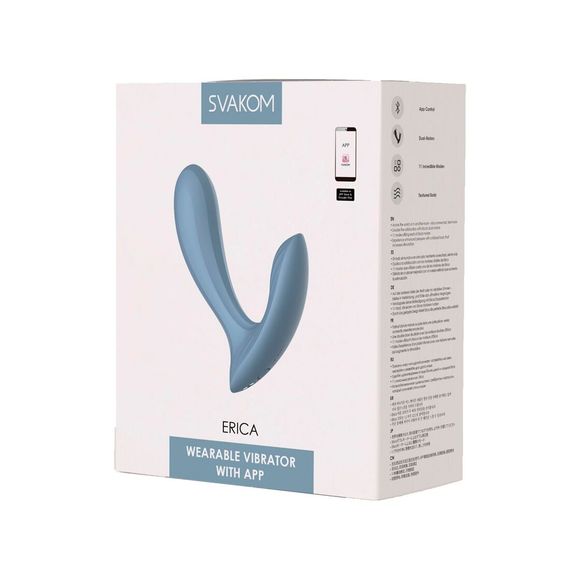 Смарт-вібратор в трусики Svakom Erica Dusty Blue, дуже гнучкий, 2 мотори | Зображення 7