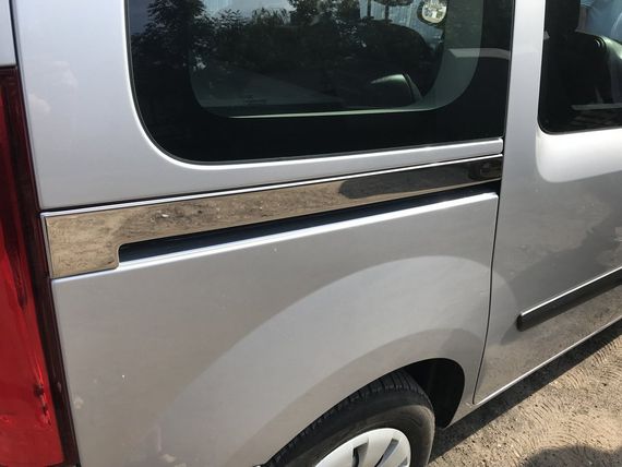 Молдинг зсувних дверей (2 шт, нерж) для Mercedes Citan 2013-2024 рр | Зображення 2