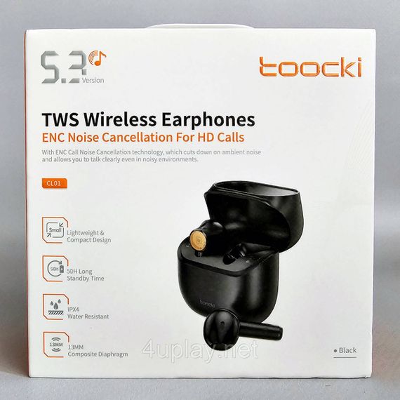 Бездротові навушники Toocki TWS Bluetooth 5.3 ENC | Зображення 1