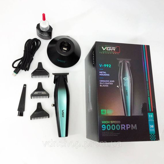Тример з регульованою довжиною VGR V-992, Машинка для стрижки з потужним акумулятором JT-91 | Зображення 8
