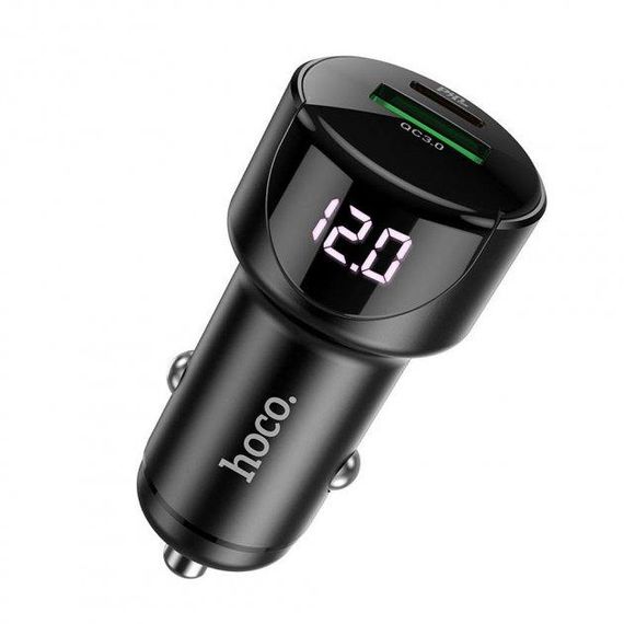 Автомобильное зарядное устройство для Hoco Z42 (1USB + Type-C) PD20W+QC3.0 Black