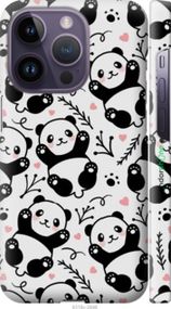 Чохол на iPhone 14 Pro Панди "4318m-2646-2448"
