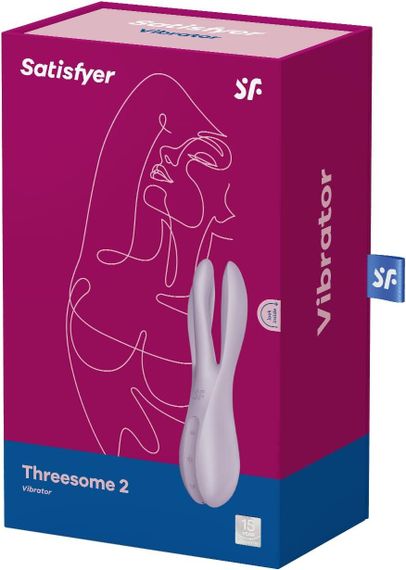 Кліторальний вібратор Satisfyer Threesome 2 Violet, 3 гнучкі пальчики, 3 мотори | Зображення 6