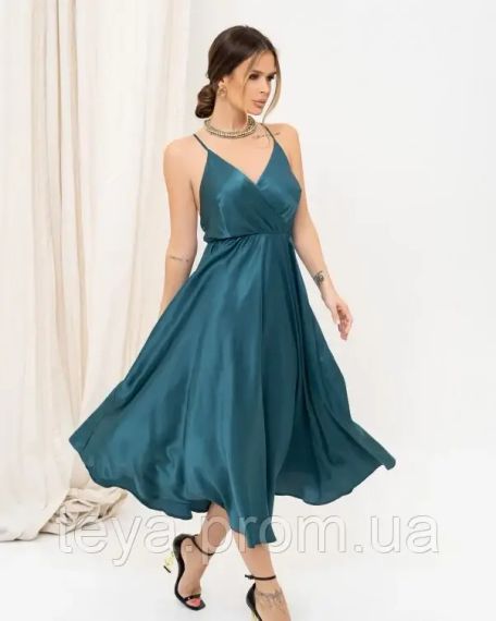 Плаття для жінок колір зелений розмір M FI_007706 | Зображення 1