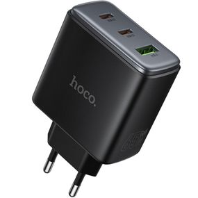 СЗУ Hoco C160A Upgrade PD65W+QC3.0 (1USB-A/2C) Black