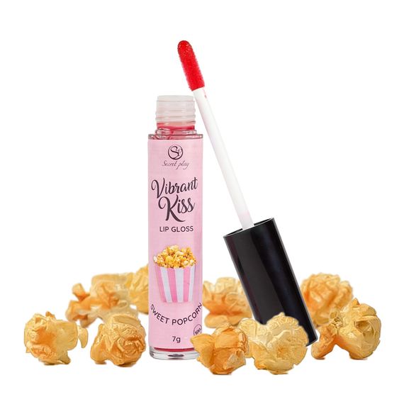 Блиск для губ з ефектом вібрації - Secret Play Sweet Popcorn Lip Gloss Vibrant Kiss | Зображення 1